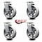 Service Caster 6'' V-Groove Semi Steel Wheel Swivel Caster Set with Bronze Bearings, 4PK SCC-20S620-VGBZ-4 - alternate 5